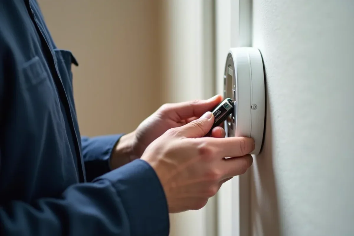 Replacing AA alkaline batteries in digital wall thermostat during heating outage